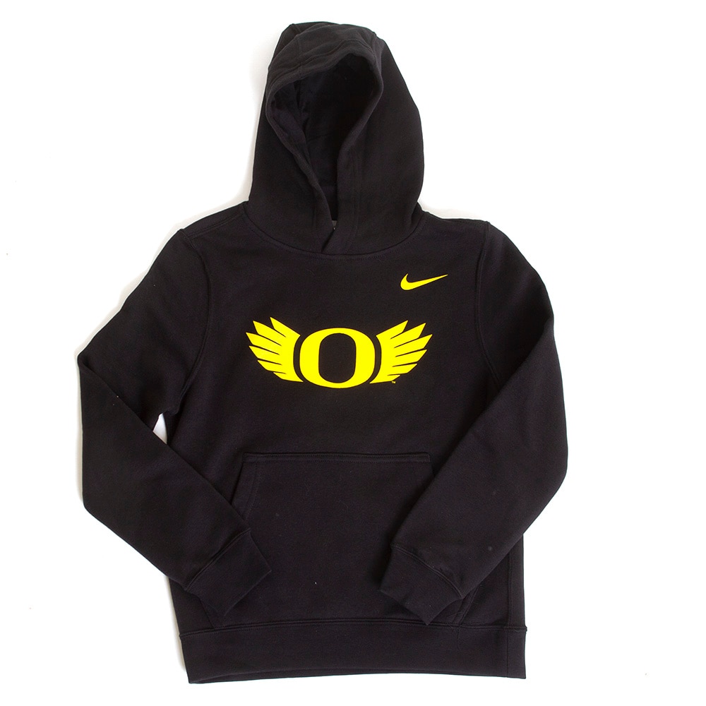 O Wings, Nike, Black, Hoodie, Kids, Youth, Basic, Sweatshirt, Pullover, 512620
